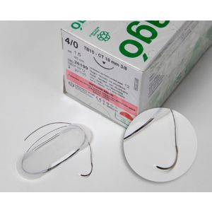 Suture Supramid 4/0 45cm ago 19mm 3/8 triangolare - Aragò 2199