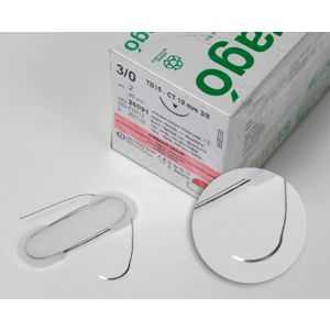 Suture Supramid 3/0 45cm ago 19mm 3/8 triangolare - Aragò 26091