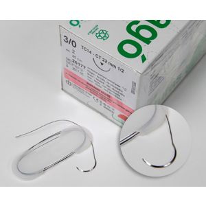 Suture Supramid 3/0 45cm ago 22mm 1/2 triangolare - Aragò 26177 /solo su ordinazione (ca. 6 settimane)