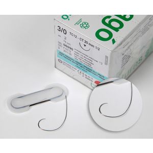 Suture Seta 3/0 75cm ago 20mm 1/2 triangolare - Aragò 6090